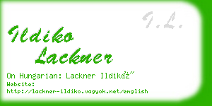 ildiko lackner business card